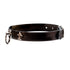 SiaLinda: Halsband echtes Leder schwarz mit großem O - Ring und zwei Königslilien, Geschenkverpackung - SiaLinda.com